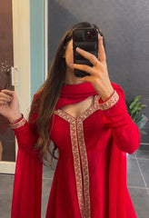 Red Sequence Georgette Myra Set