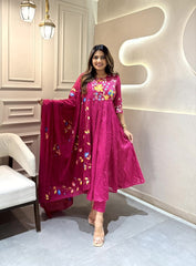 Magenta Bloom Anarkali Set