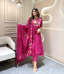 Magenta Bloom Anarkali Set