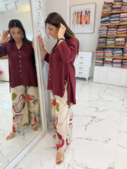 Boho Maroon CO-ORD Set