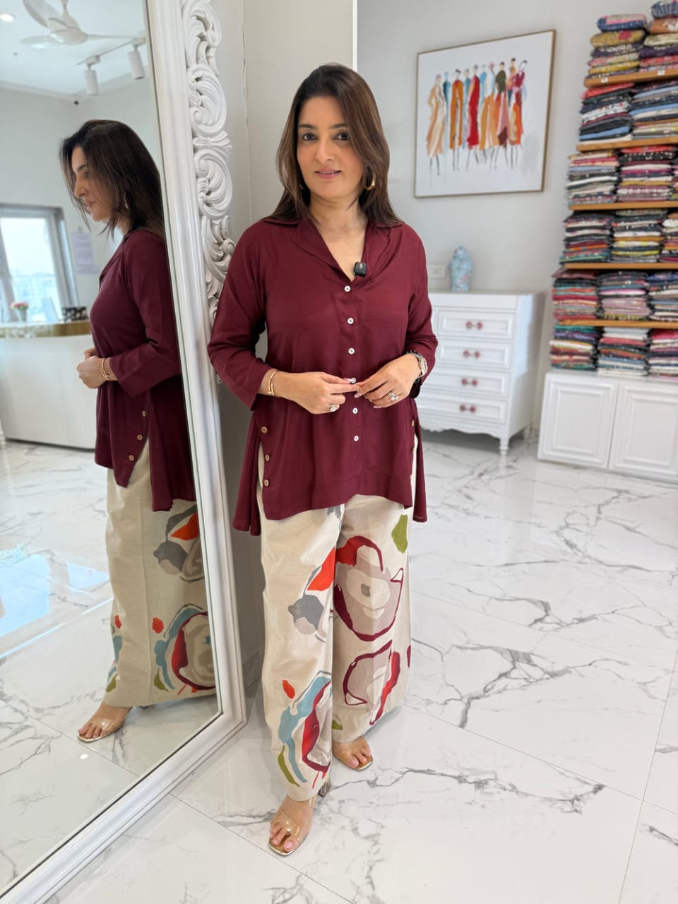 Boho Maroon CO-ORD Set