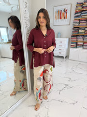 Boho Maroon CO-ORD Set