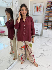 Boho Maroon CO-ORD Set